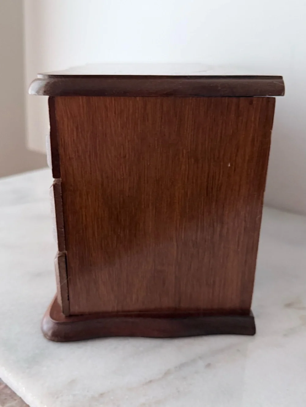 Wooden Jewelry Box with Brass Accents - Brown